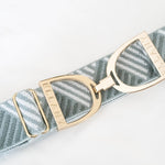 Ellany Sage Triangles - 1.5" Gold Stirrup Elastic Belt - Ellany - Equiluxe Tack