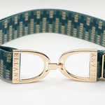 Ellany Teal Lyndon - 1.5" Gold Stirrup Elastic Belt - Huston x Ellany - Equiluxe Tack