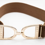 Ellany Toffee - 1.5" Gold Stirrup Elastic Belt - Huston x Ellany - Equiluxe Tack