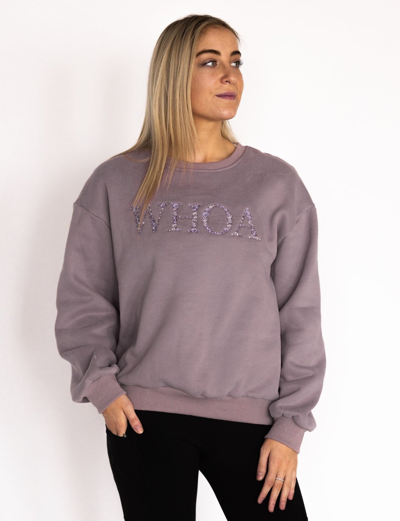 Ellany Whoa - Lavender Equestrian Sweatshirt - Ellany - Equiluxe Tack