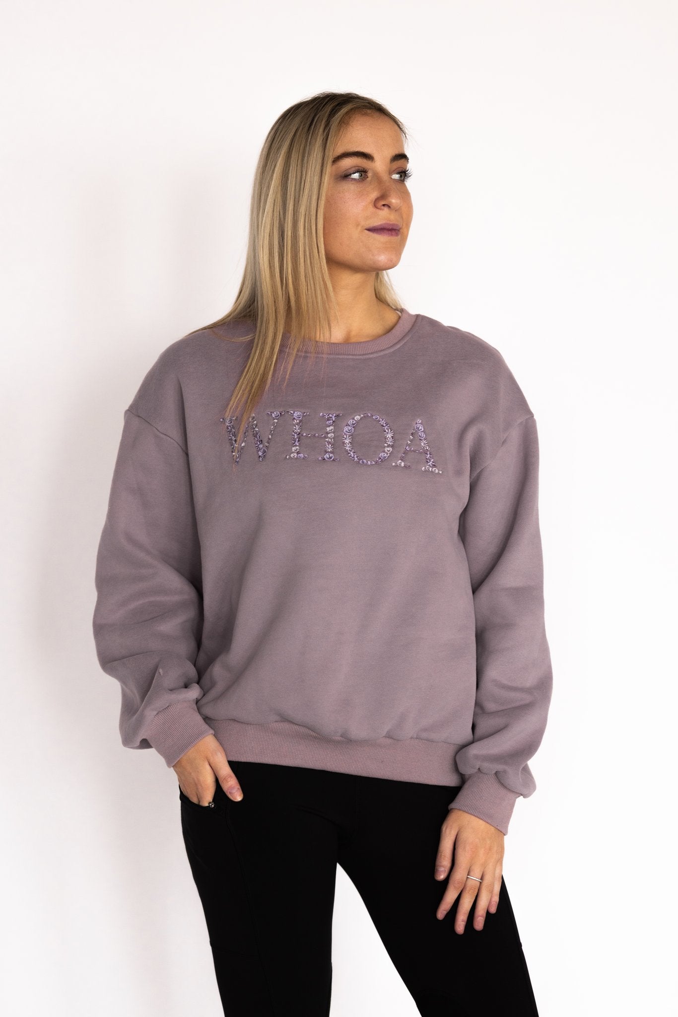 Ellany Whoa - Lavender Equestrian Sweatshirt - Ellany - Equiluxe Tack