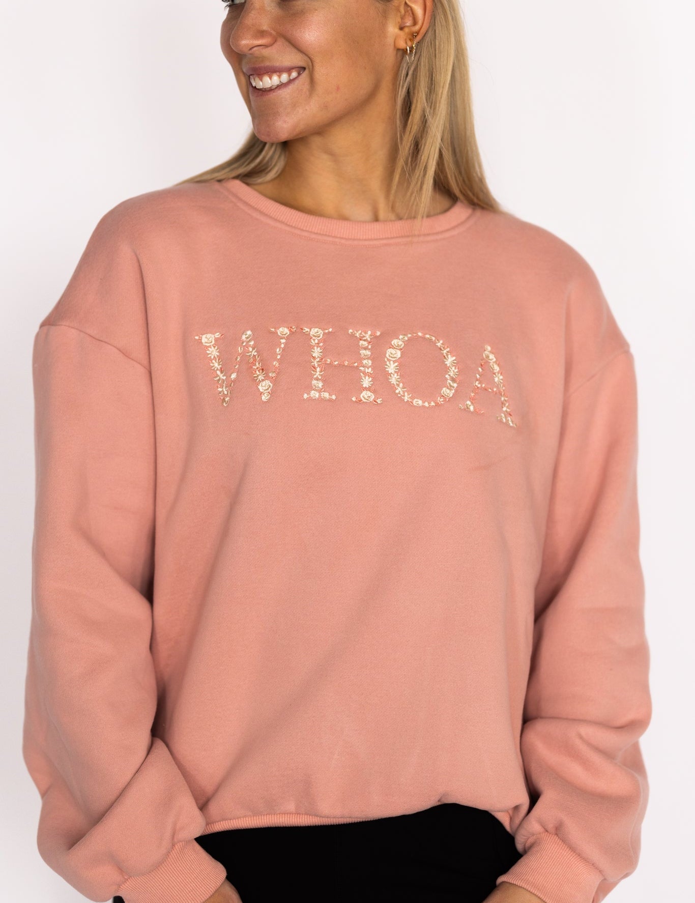 Ellany Whoa - Peach Equestrian Sweatshirt - Ellany - Equiluxe Tack