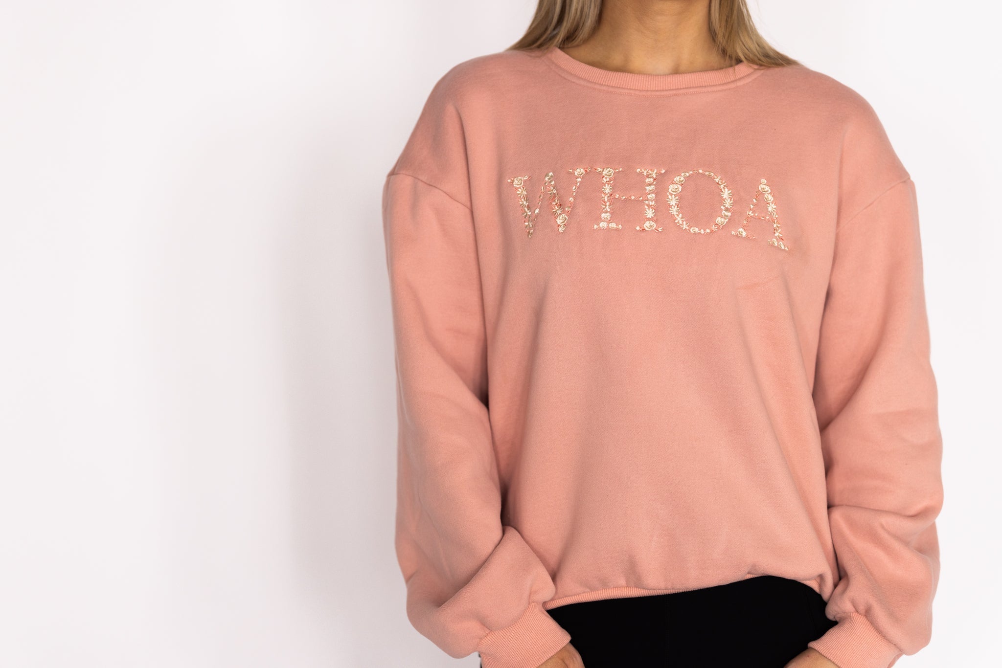 Ellany Whoa - Peach Equestrian Sweatshirt - Ellany - Equiluxe Tack