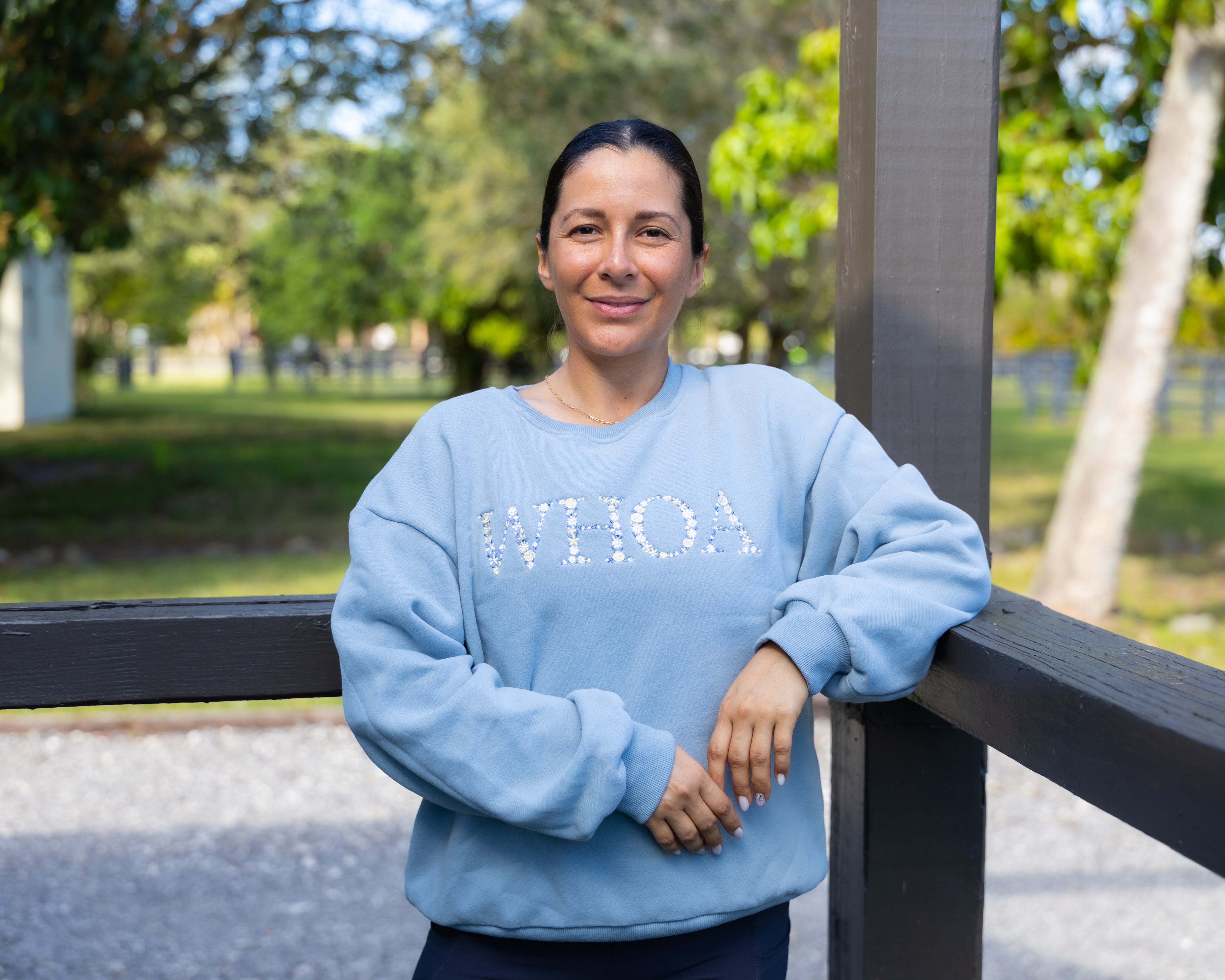 Ellany Whoa - Sky Blue Equestrian Sweatshirt - Ellany - Equiluxe Tack