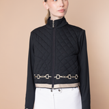 Rönner Ember Embroidered Cropped Zip Jacket | Black