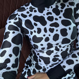 EQUESTRIAN CLUB KLARA Mockneq Cow Print Shirt - Equiluxe Tack