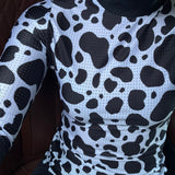 EQUESTRIAN CLUB KLARA Mockneq Cow Print Shirt - Equiluxe Tack