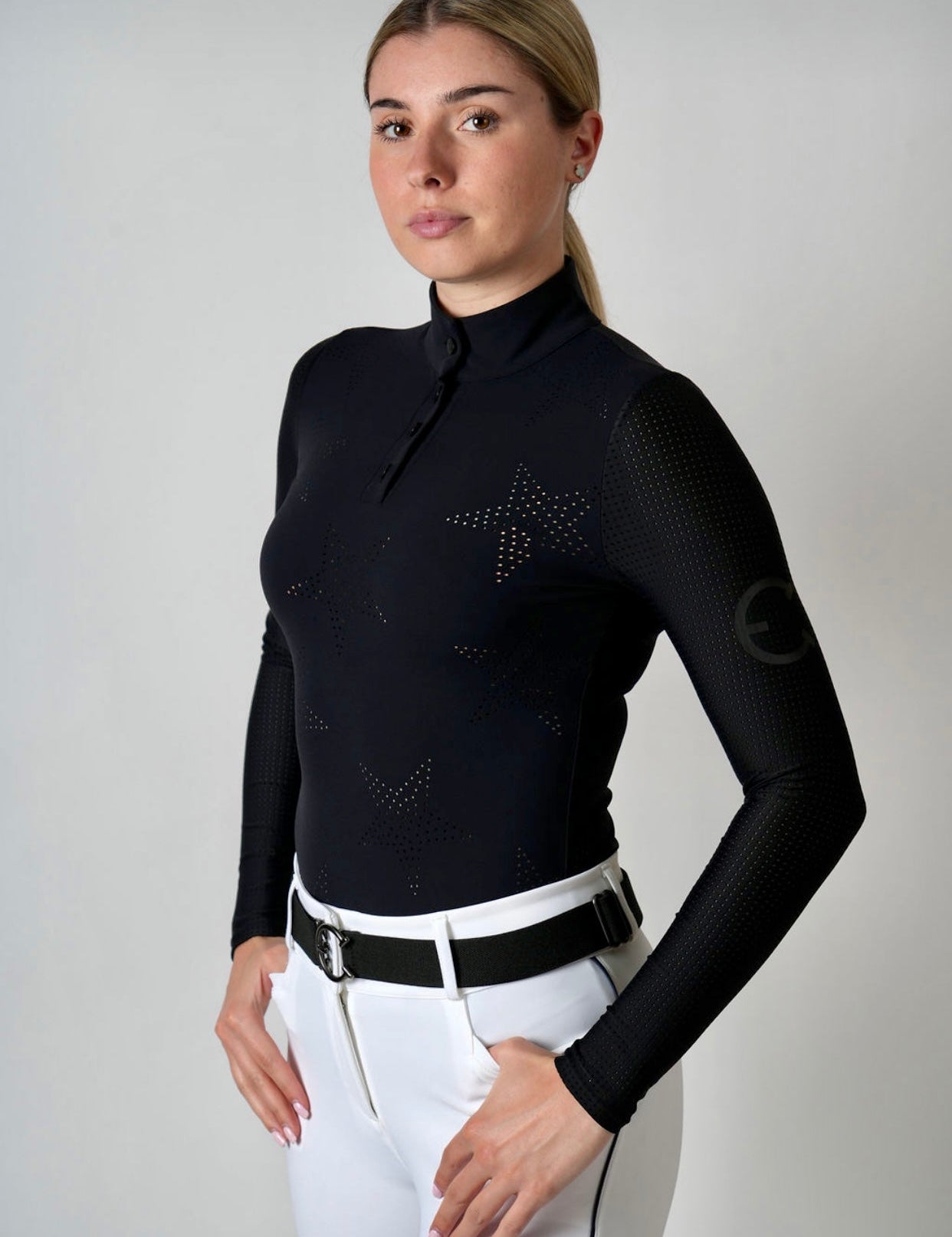 Equestrian Club Star Perforated Show Shirt - 4 Colors - Equestrian Club - Equiluxe Tack