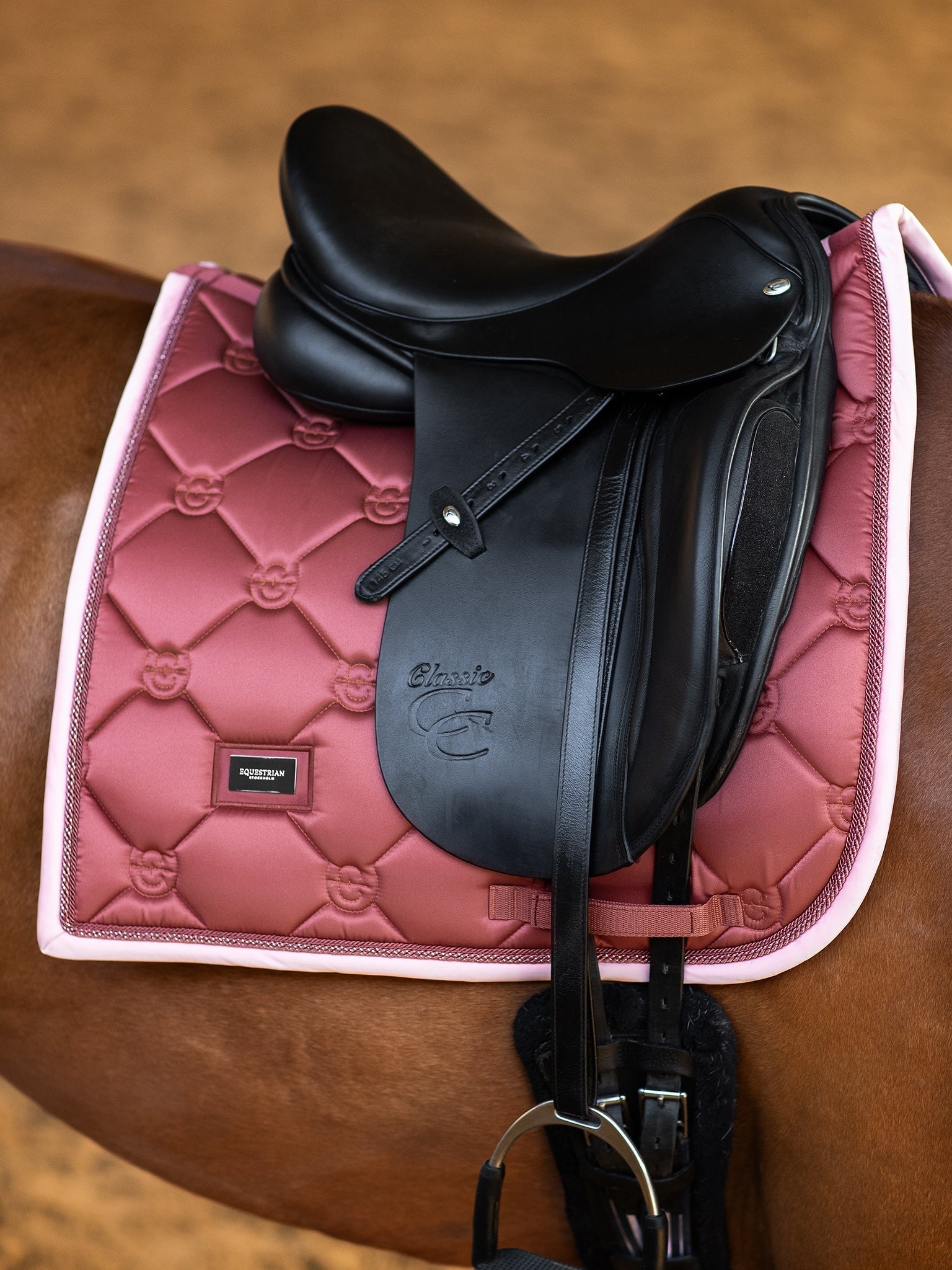 Equestrian Stockholm Dressage Saddle Pad Amber Rose - Equestrian Stockholm - Equiluxe Tack