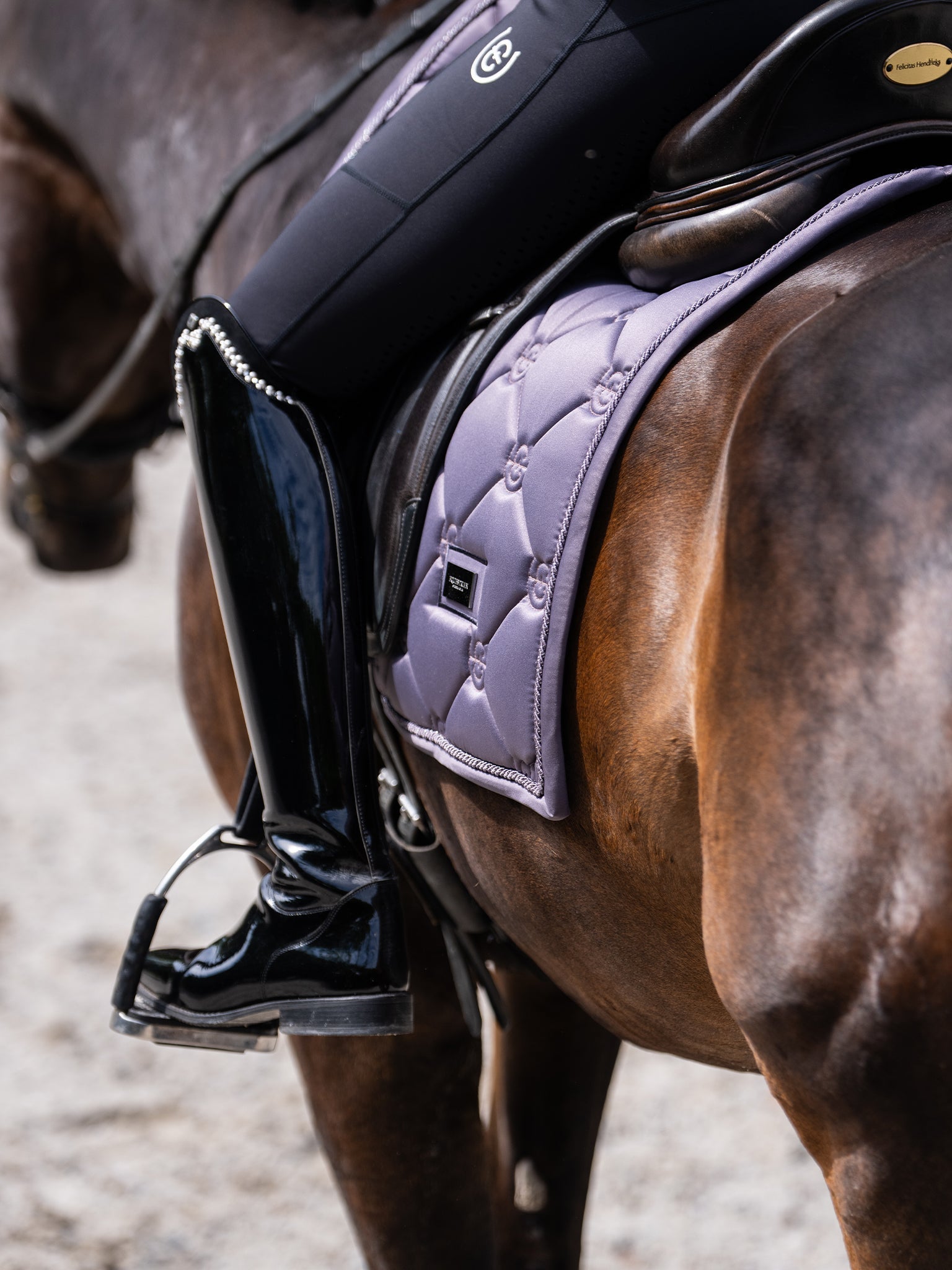 Equestrian Stockholm Dressage Saddle Pad Dark Violet - Equestrian Stockholm - Equiluxe Tack