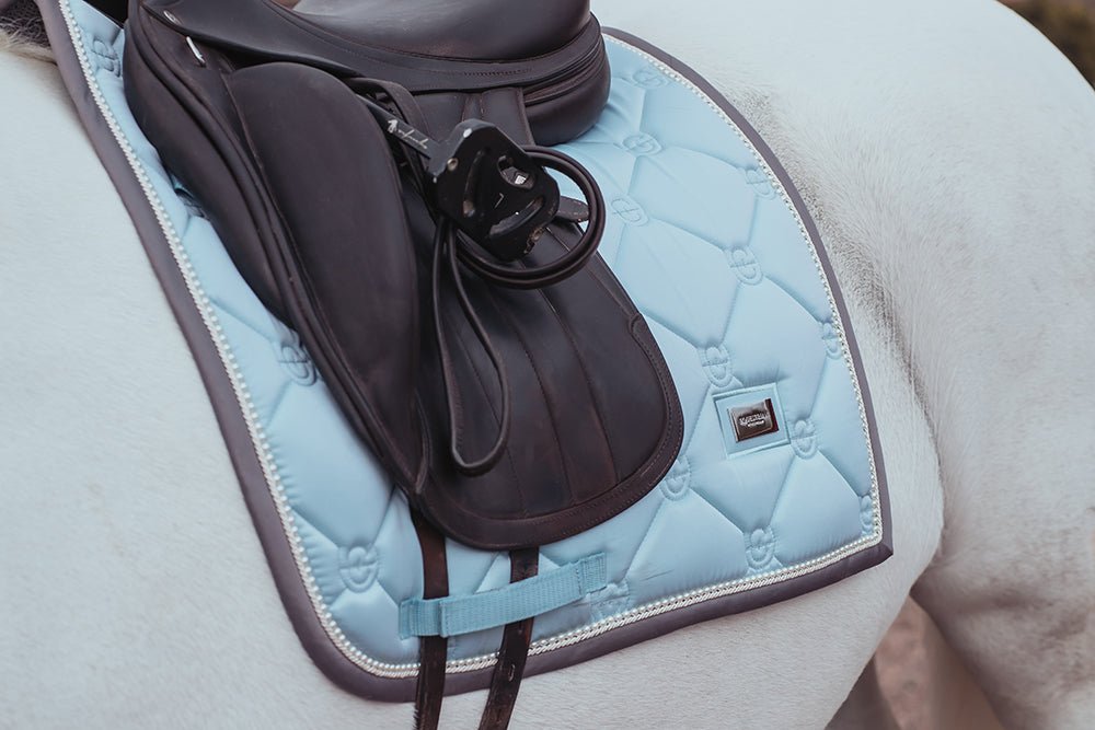 Equestrian Stockholm Dressage Saddle Pad - Ice Blue Pearl - Equestrian Stockholm - Equiluxe Tack