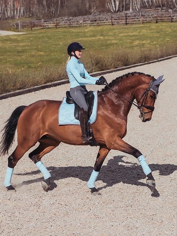 Equestrian Stockholm Dressage Saddle Pad - Ice Blue Pearl - Equestrian Stockholm - Equiluxe Tack