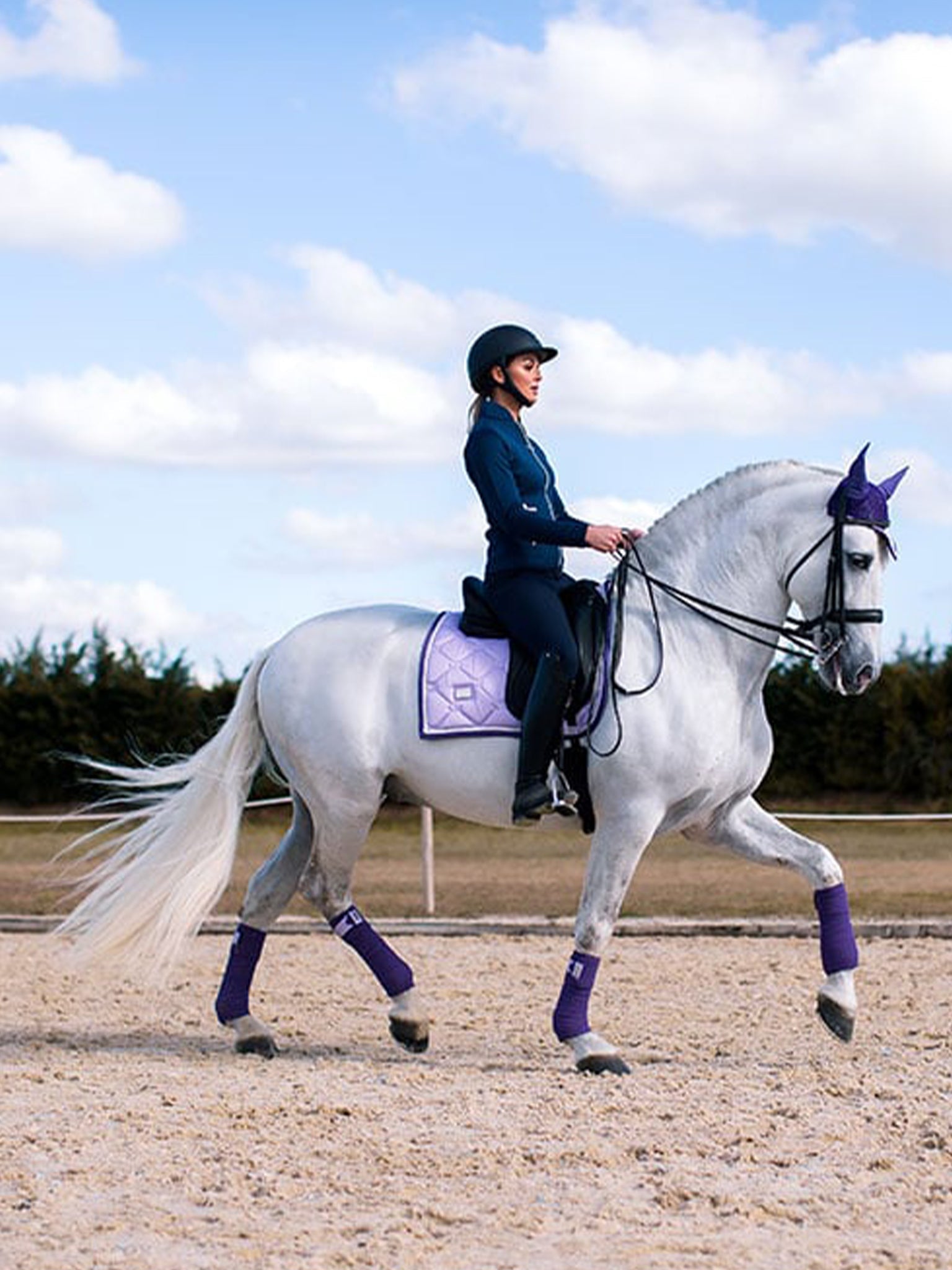 Equestrian Stockholm Dressage Saddle Pad - Lavender Pearl - Equestrian Stockholm - Equiluxe Tack