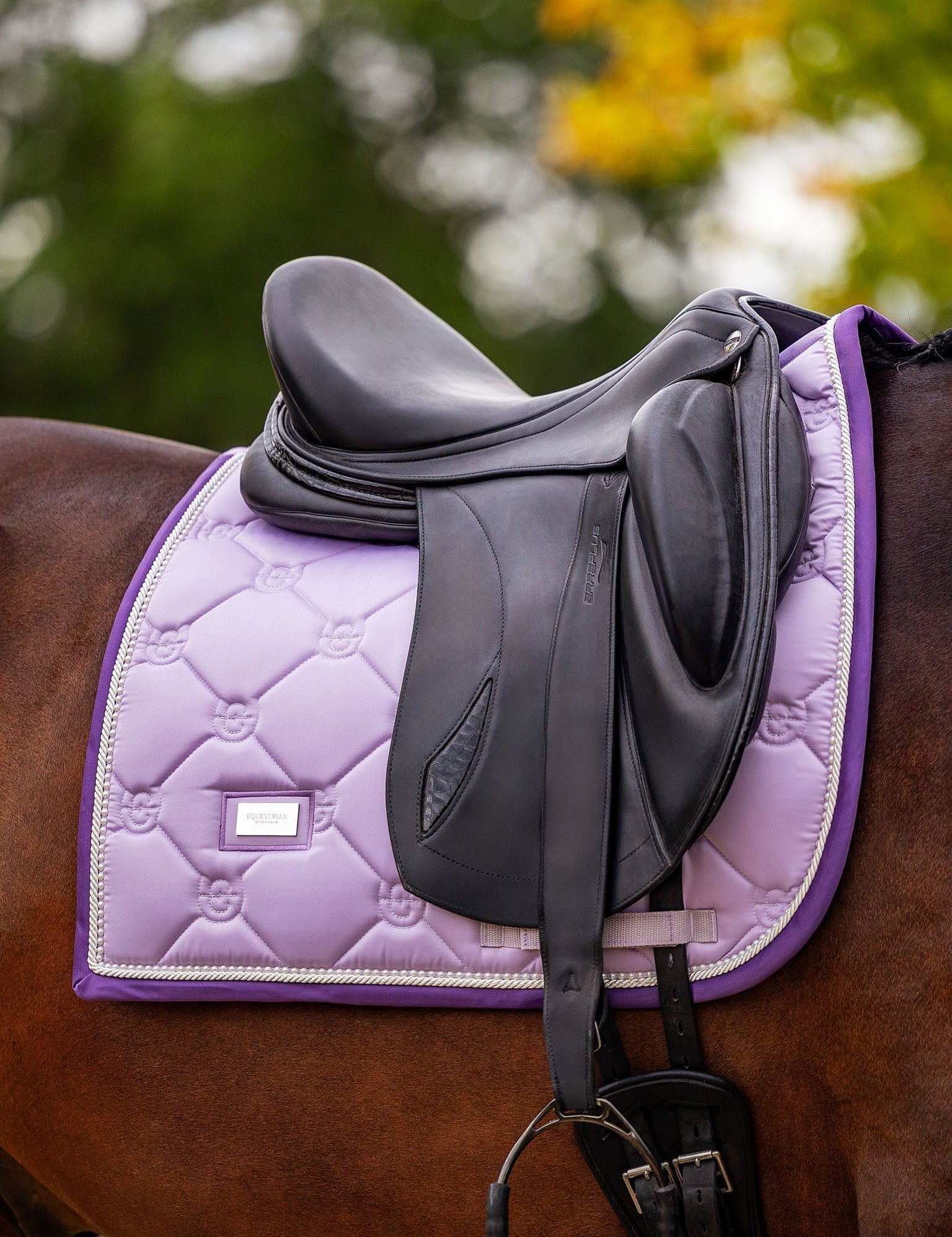 Equestrian Stockholm Dressage Saddle Pad - Lavender Pearl - Equestrian Stockholm - Equiluxe Tack