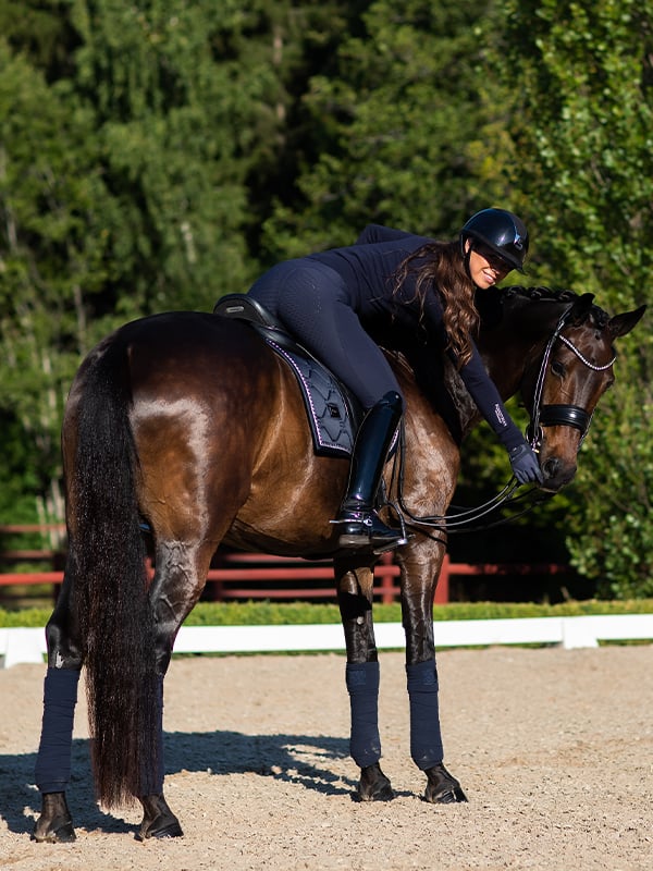 Equestrian Stockholm Dressage Saddle Pad Midnight Blue - Equestrian Stockholm - Equiluxe Tack