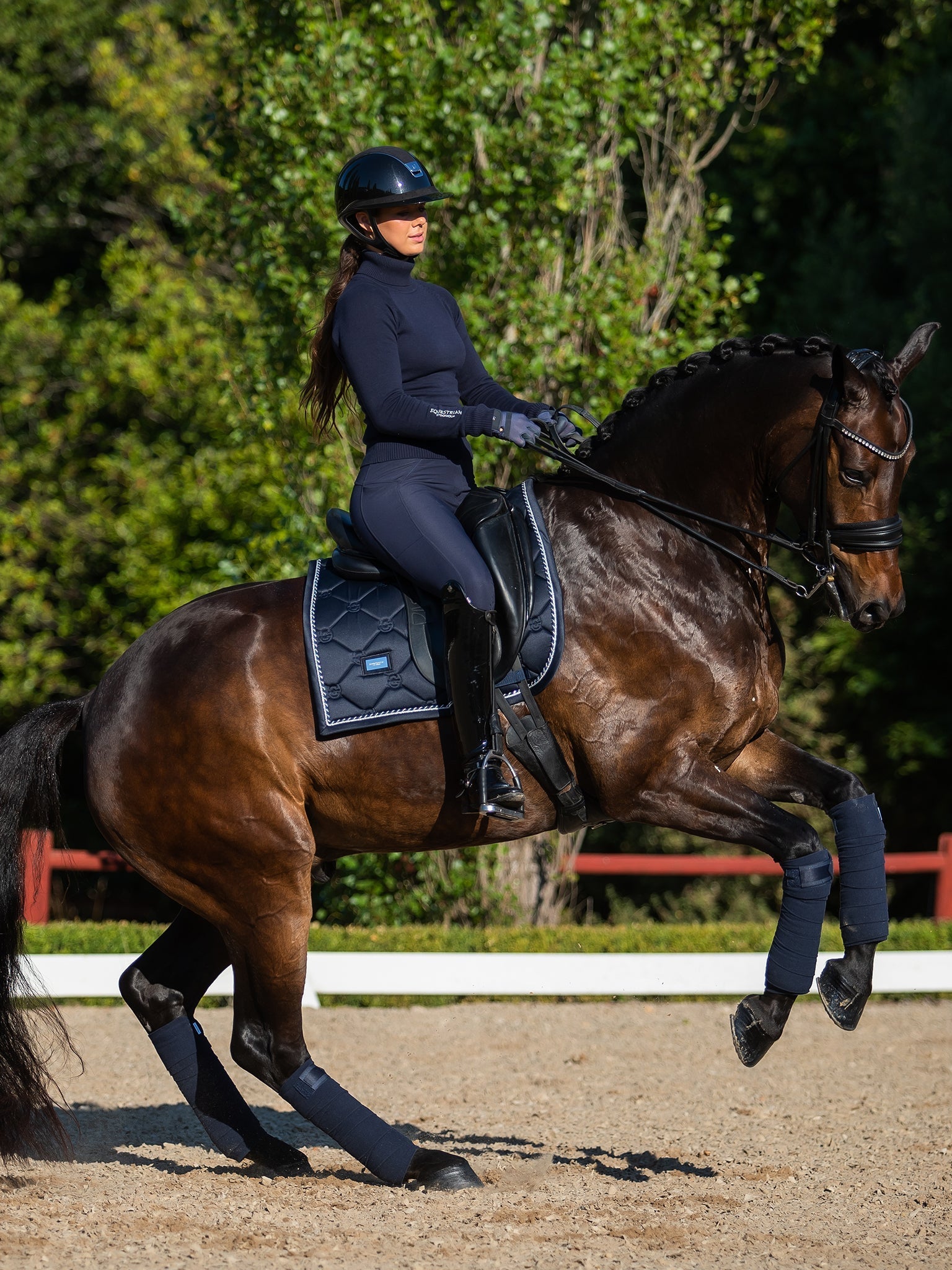 Equestrian Stockholm Dressage Saddle Pad Midnight Blue - Equestrian Stockholm - Equiluxe Tack