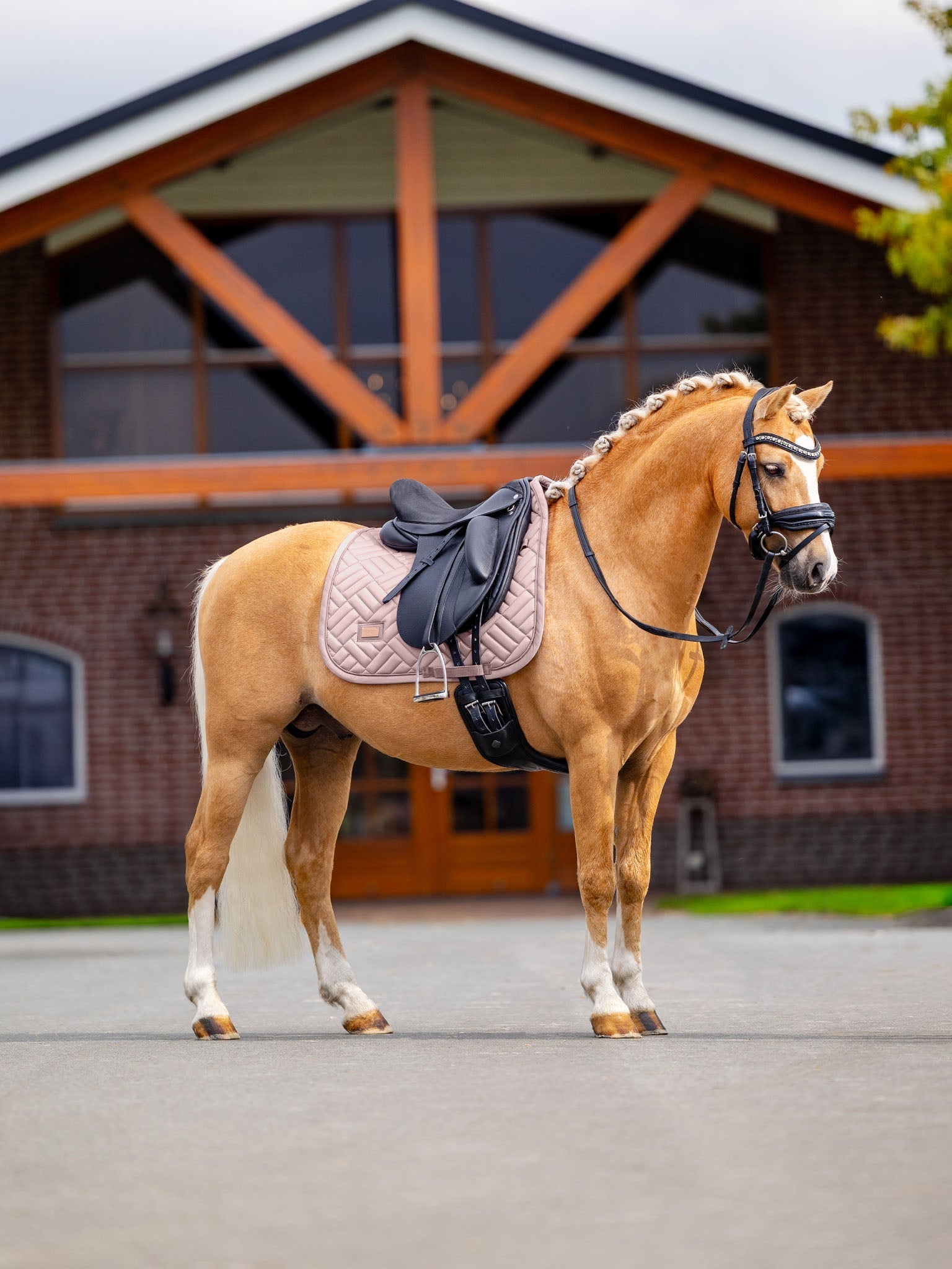 Equestrian Stockholm Dressage Saddle Pad Modern Midsummer Blush - Equestrian Stockholm - Equiluxe Tack