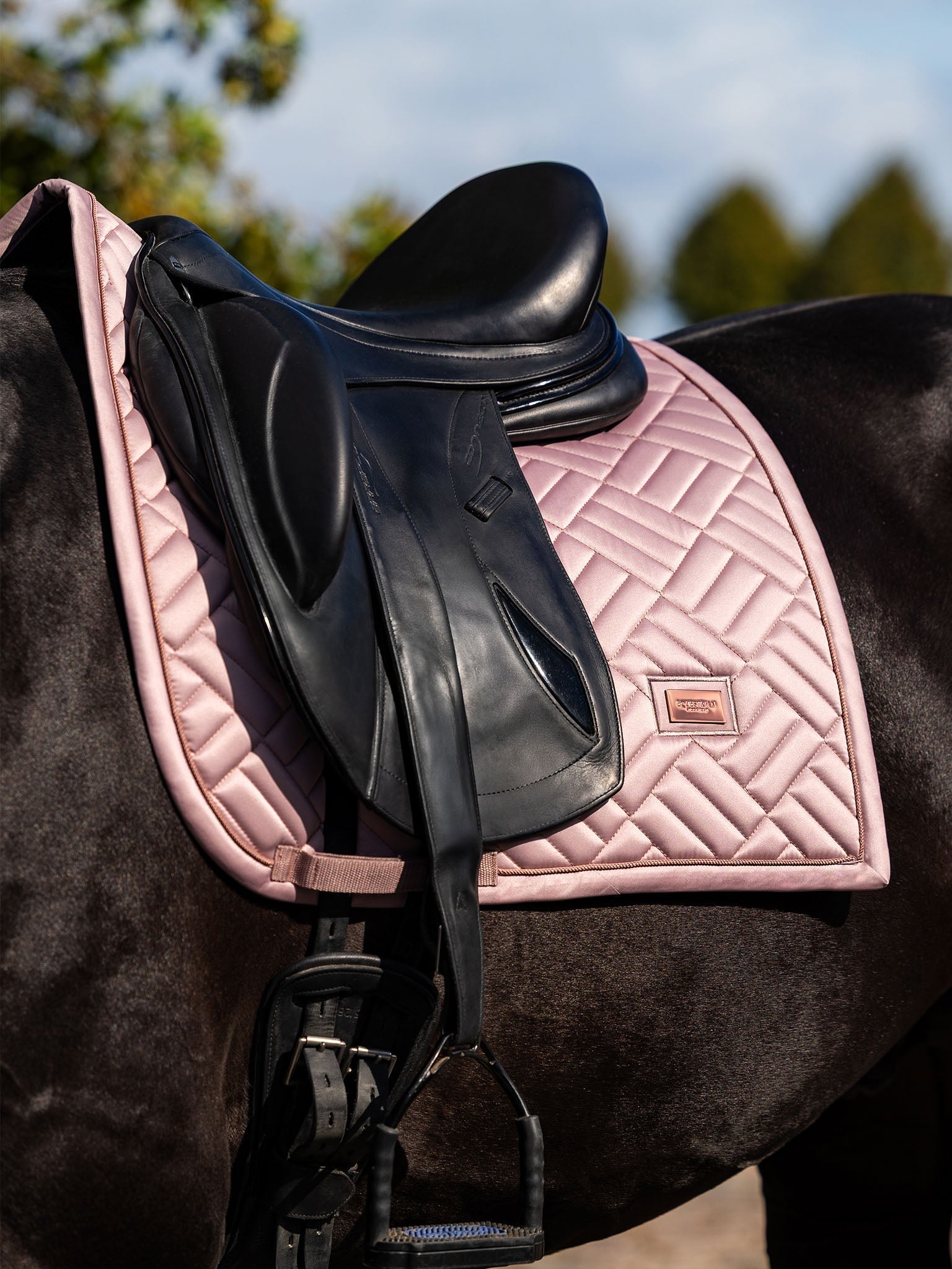 Equestrian Stockholm Dressage Saddle Pad Modern Midsummer Blush - Equestrian Stockholm - Equiluxe Tack