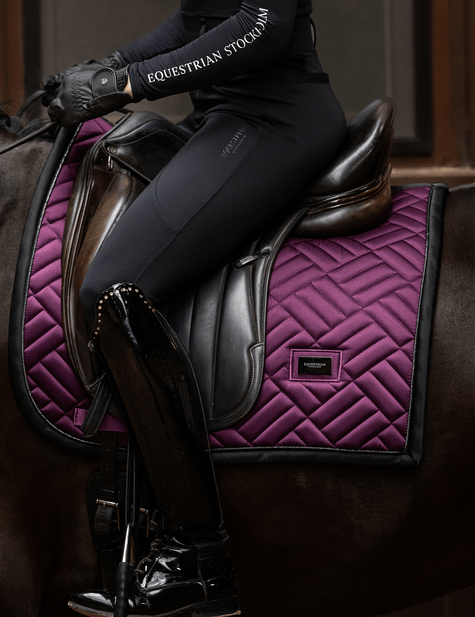 Equestrian Stockholm Dressage Saddle Pad Modern Purple Night - Equestrian Stockholm - Equiluxe Tack