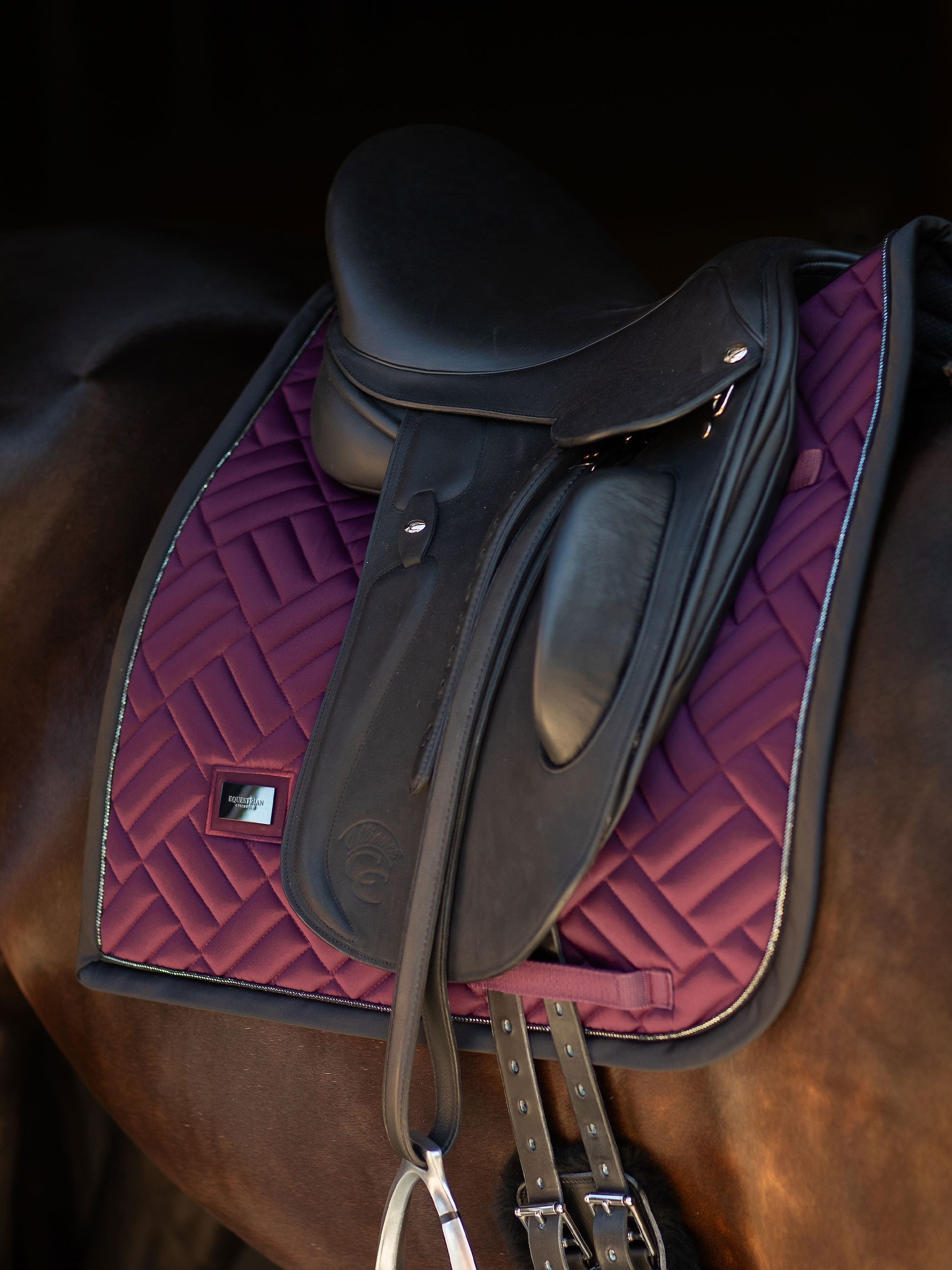 Equestrian Stockholm Dressage Saddle Pad Modern Purple Night - Equestrian Stockholm - Equiluxe Tack