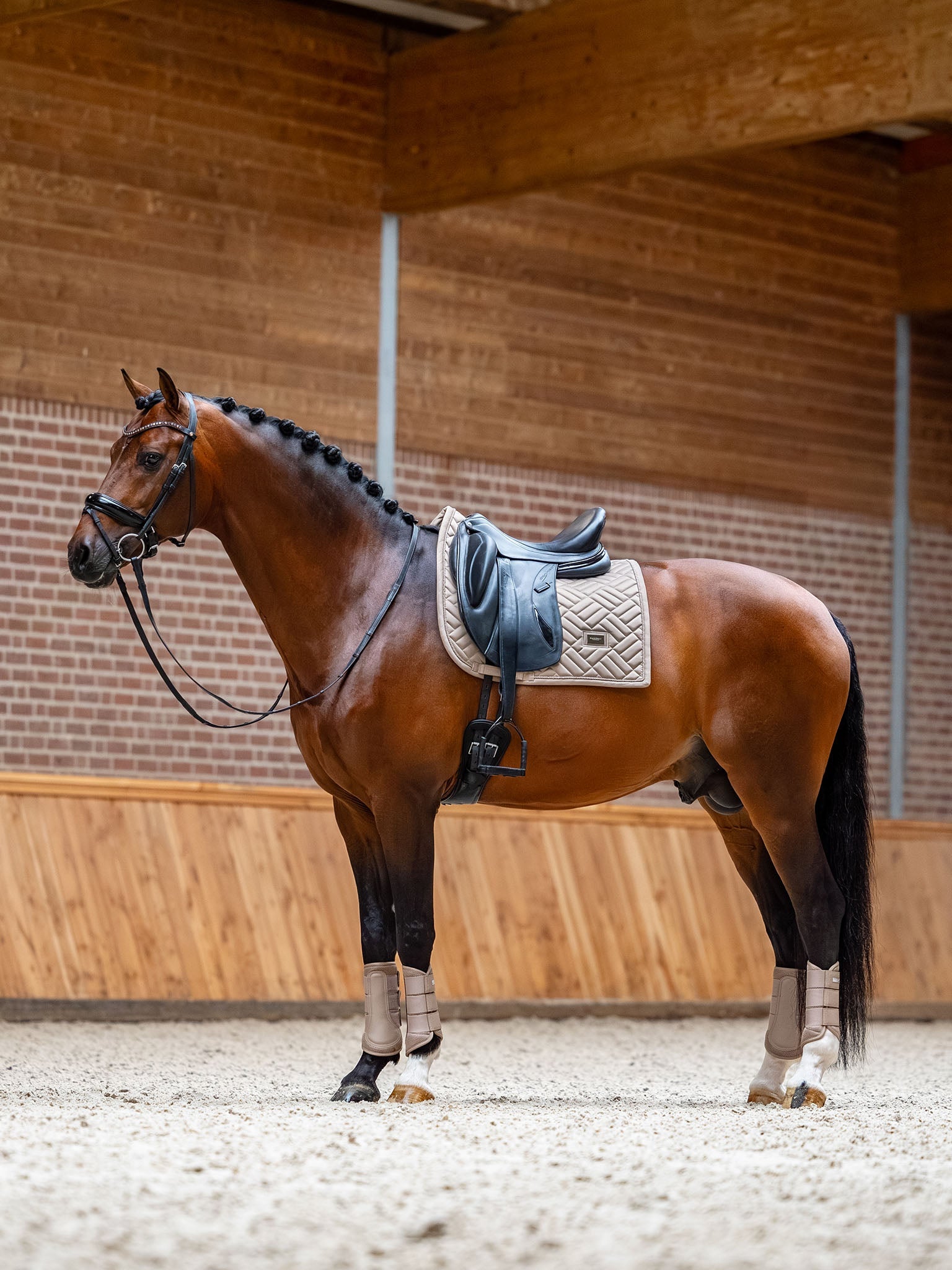 Equestrian Stockholm Dressage Saddle Pad Modern Sand - Equestrian Stockholm - Equiluxe Tack