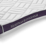 Equestrian Stockholm Dressage Saddle Pad Modern White Dark Violet - Equestrian Stockholm - Equiluxe Tack