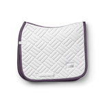 Equestrian Stockholm Dressage Saddle Pad Modern White Dark Violet - Equestrian Stockholm - Equiluxe Tack