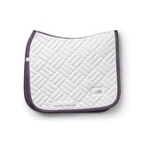 Equestrian Stockholm Dressage Saddle Pad Modern White Dark Violet - Equestrian Stockholm - Equiluxe Tack