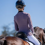 Equestrian Stockholm Dressage Saddle Pad Modern White Dark Violet - Equestrian Stockholm - Equiluxe Tack