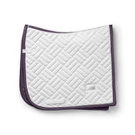 Equestrian Stockholm Dressage Saddle Pad Modern White Dark Violet - Equestrian Stockholm - Equiluxe Tack