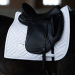 Equestrian Stockholm Dressage Saddle Pad Modern White Perfection - Equestrian Stockholm - Equiluxe Tack