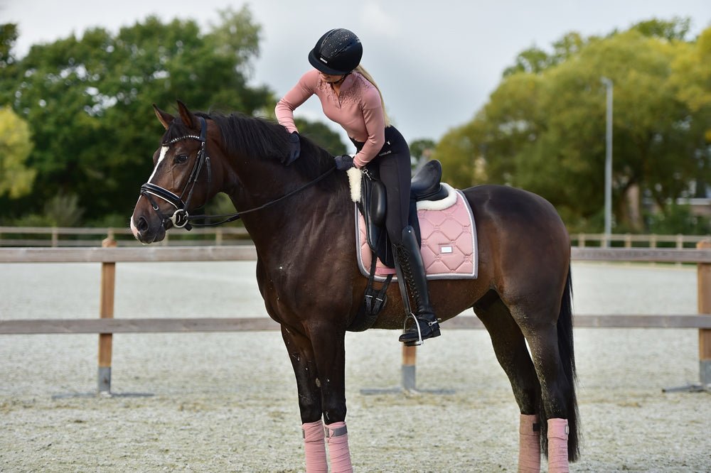 Equestrian Stockholm Dressage Saddle Pad Pink Pearl - Equestrian Stockholm - Equiluxe Tack