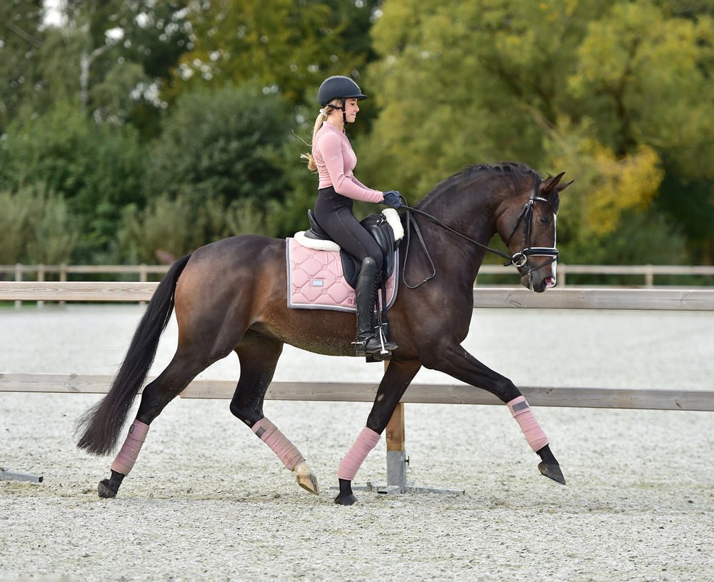 Equestrian Stockholm Dressage Saddle Pad Pink Pearl - Equestrian Stockholm - Equiluxe Tack