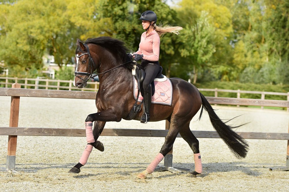 Equestrian Stockholm Dressage Saddle Pad Pink Pearl - Equestrian Stockholm - Equiluxe Tack