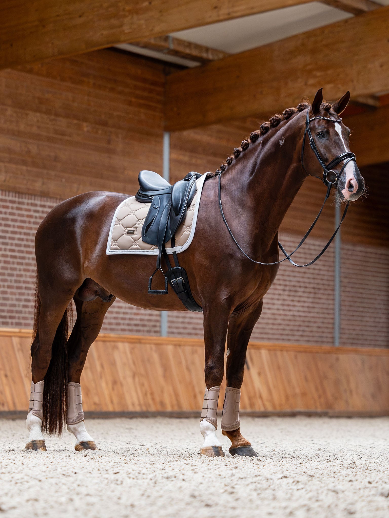 Equestrian Stockholm Dressage Saddle Pad Sand - Equestrian Stockholm - Equiluxe Tack