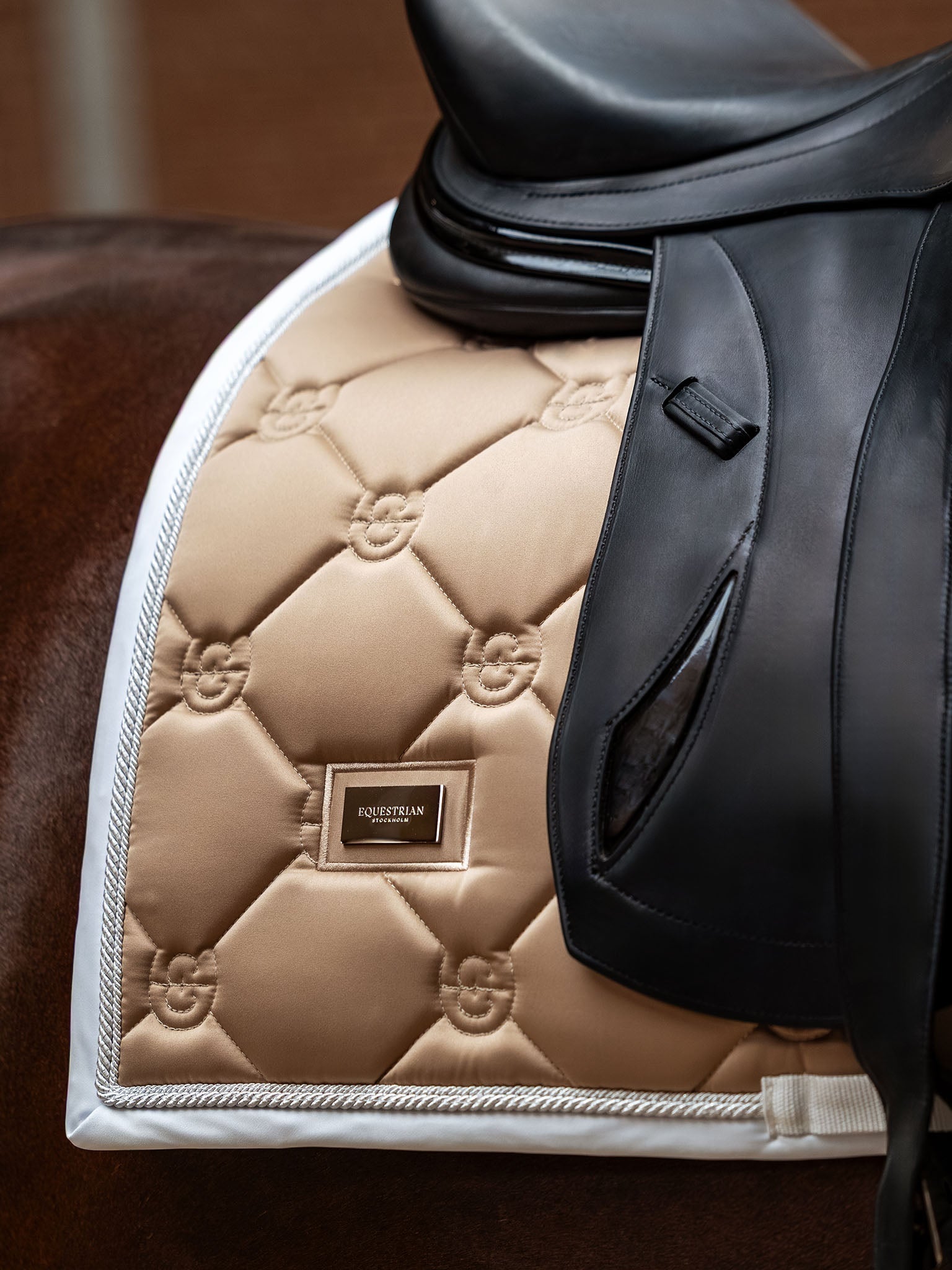 Equestrian Stockholm Dressage Saddle Pad Sand - Equestrian Stockholm - Equiluxe Tack
