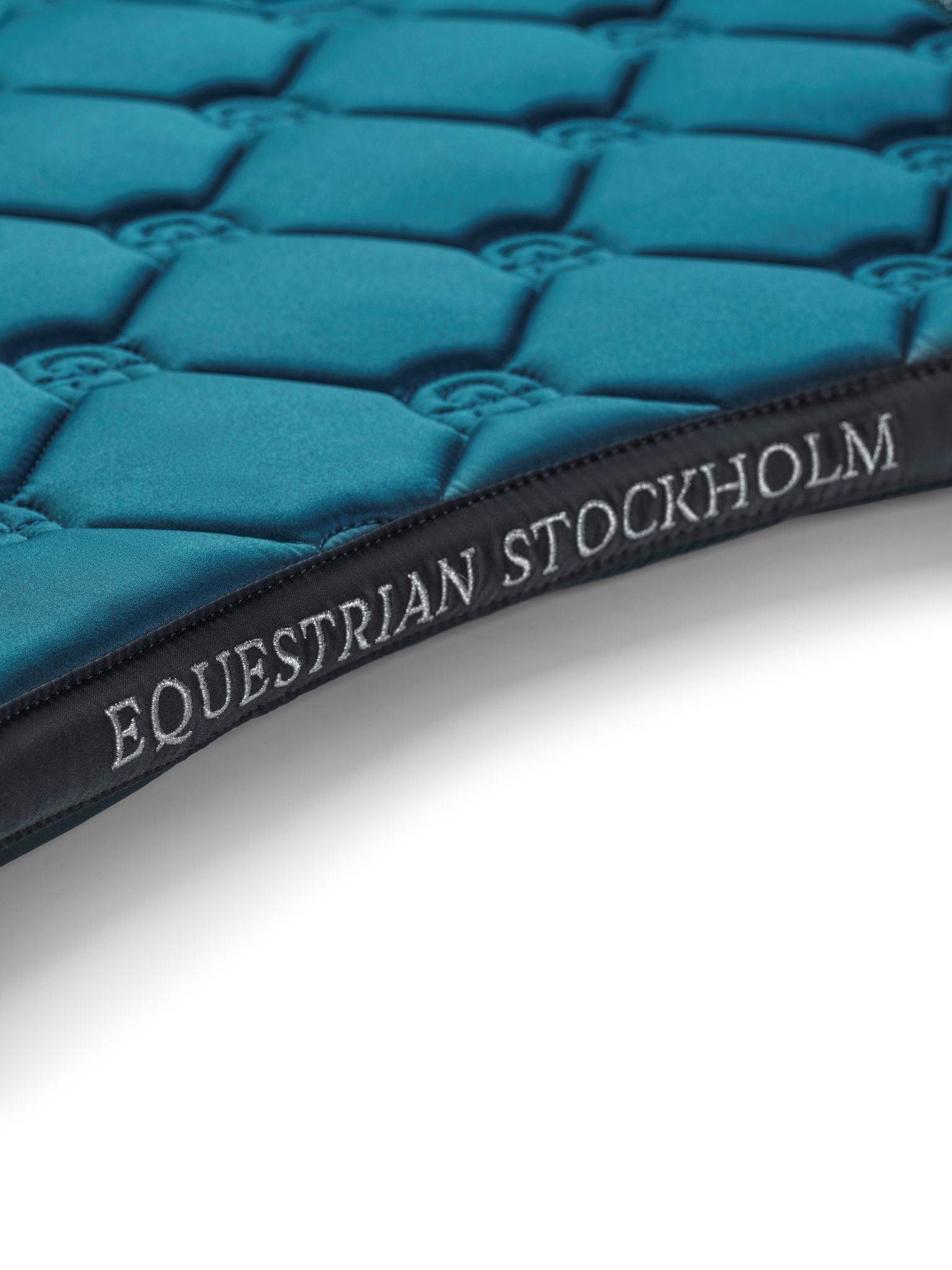 Equestrian Stockholm Dressage Saddle Pad Teal Blue - Equestrian Stockholm - Equiluxe Tack