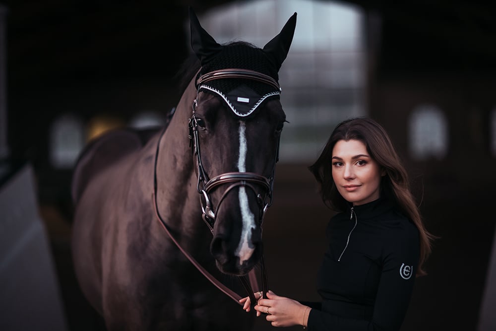 Equestrian Stockholm Ear Bonnet Black Edition - Equestrian Stockholm - Equiluxe Tack