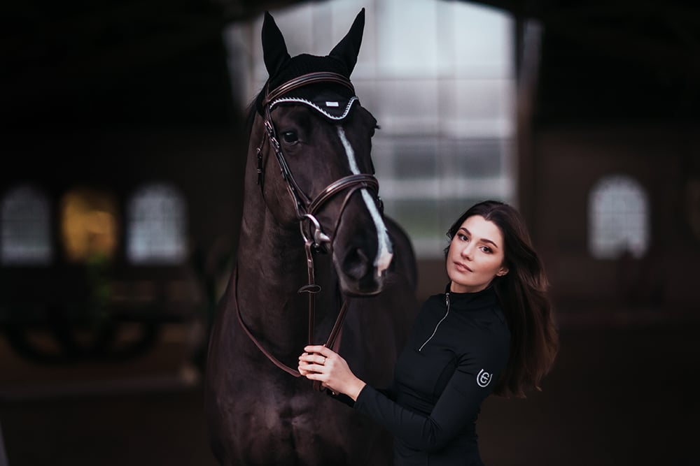 Equestrian Stockholm Ear Bonnet Black Edition - Equestrian Stockholm - Equiluxe Tack