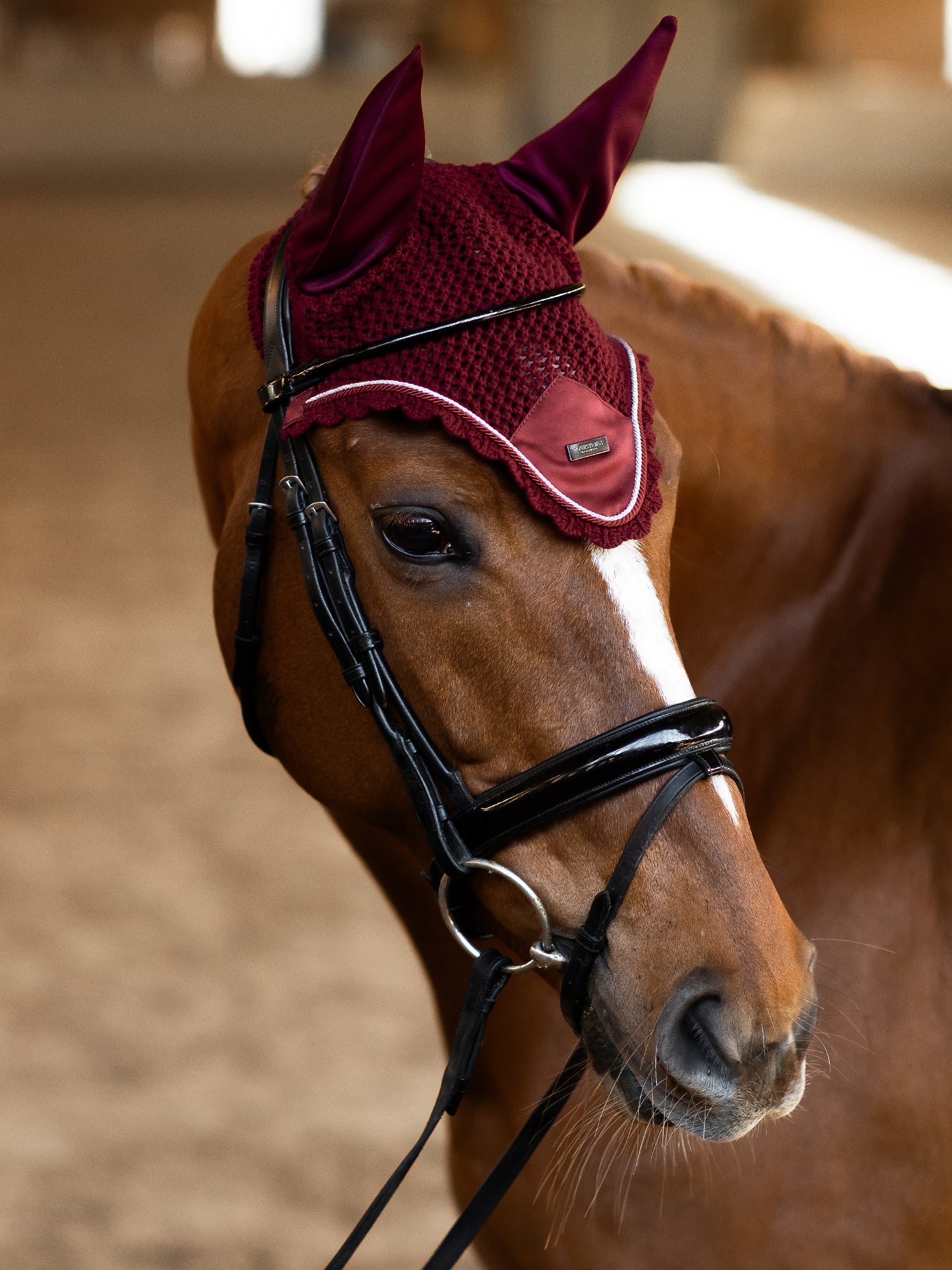 Equestrian Stockholm Ear Bonnet Bordeaux - Equestrian Stockholm - Equiluxe Tack