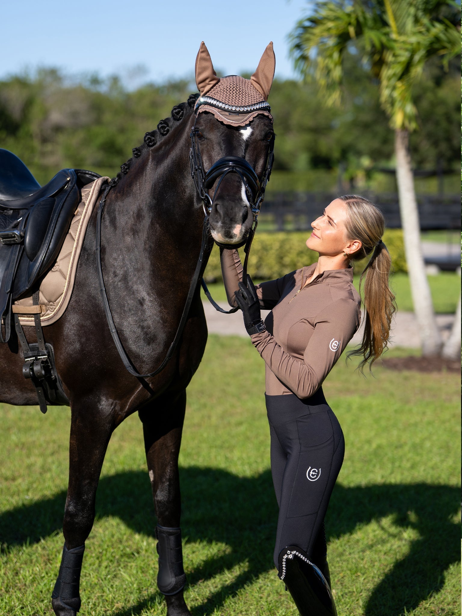 Equestrian Stockholm Ear Bonnet Champagne - Equestrian Stockholm - Equiluxe Tack