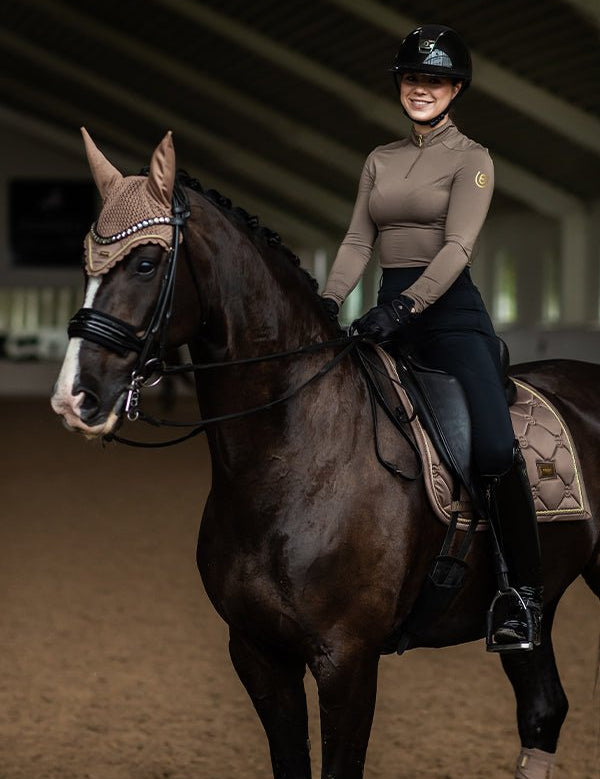 Equestrian Stockholm Ear Bonnet Champagne - Equestrian Stockholm - Equiluxe Tack