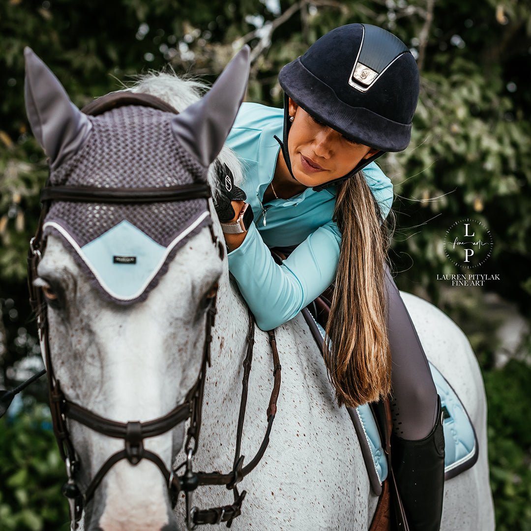 Equestrian Stockholm Ear Bonnet - Ice Blue - Equestrian Stockholm - Equiluxe Tack