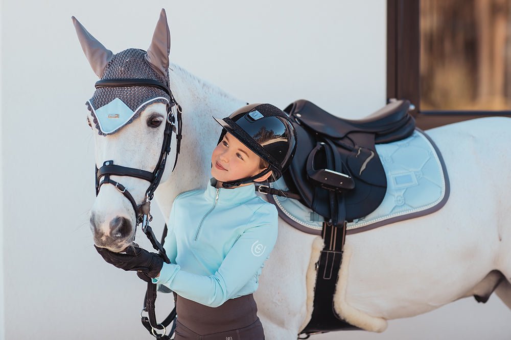 Equestrian Stockholm Ear Bonnet - Ice Blue - Equestrian Stockholm - Equiluxe Tack