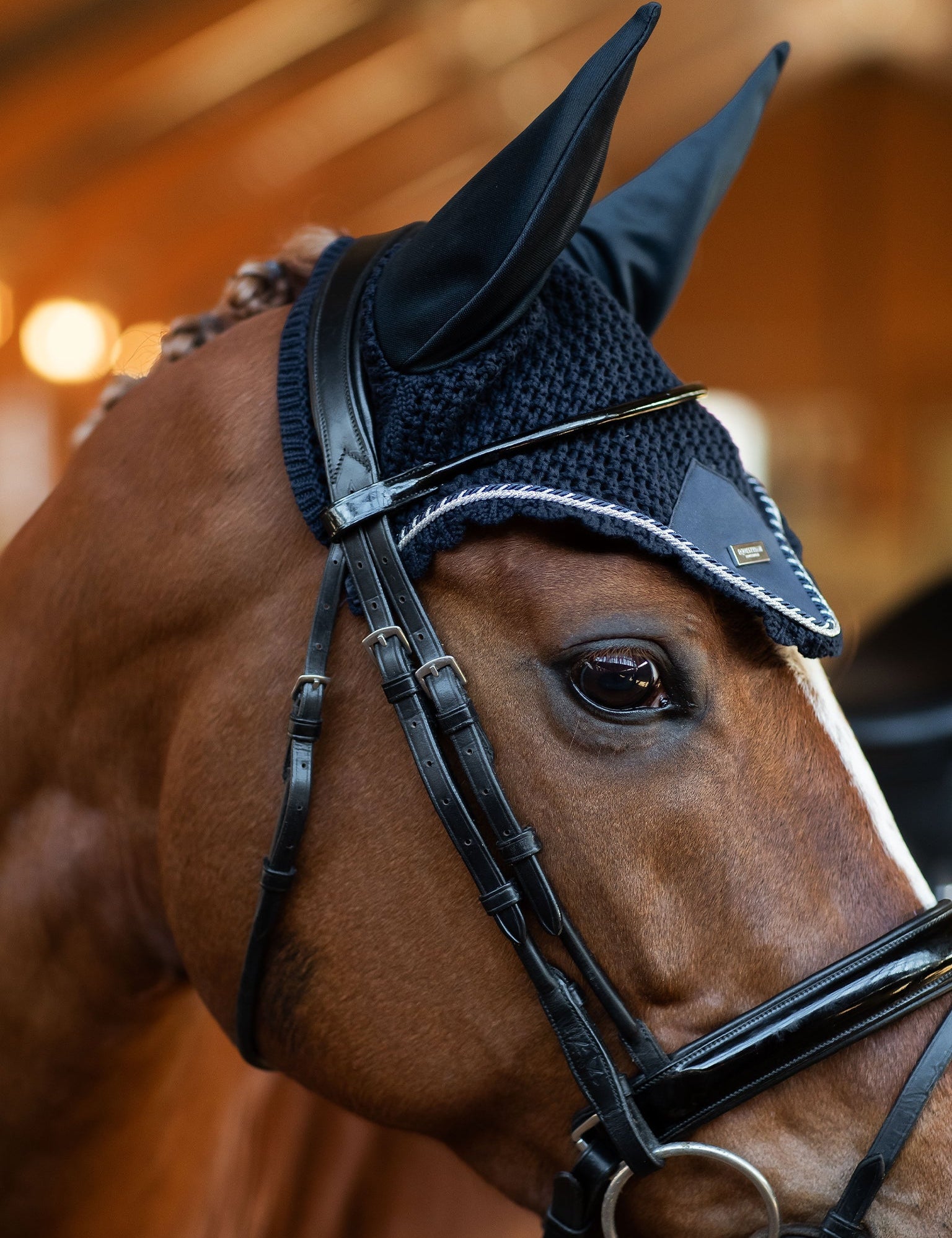 Equestrian Stockholm Ear Bonnet Midnight Blue - Equestrian Stockholm - Equiluxe Tack