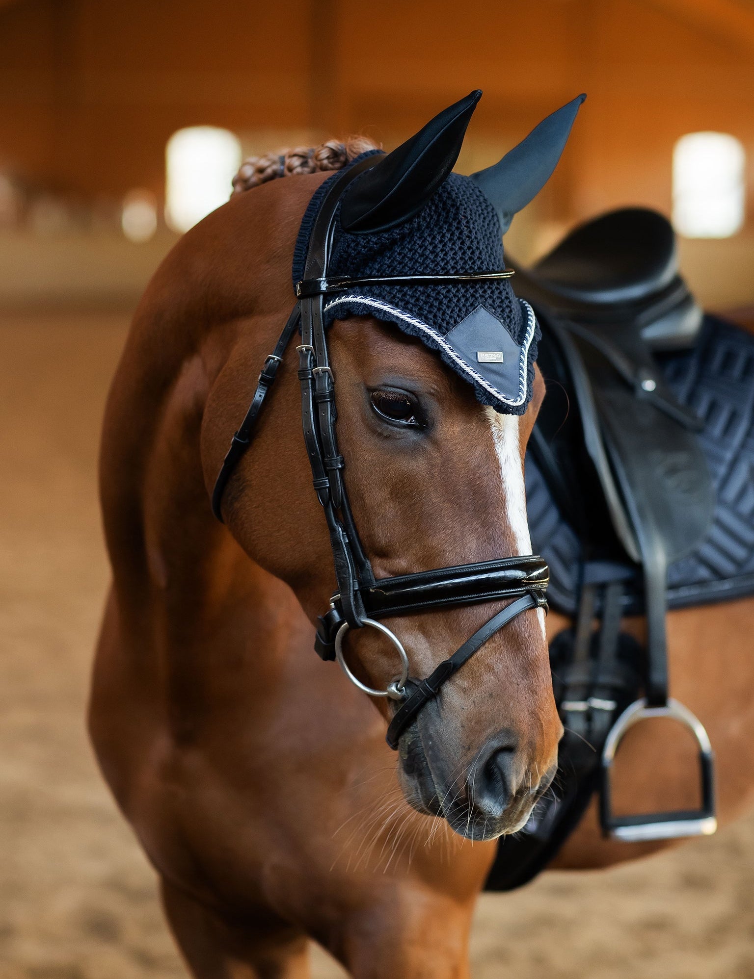 Equestrian Stockholm Ear Bonnet Midnight Blue - Equestrian Stockholm - Equiluxe Tack