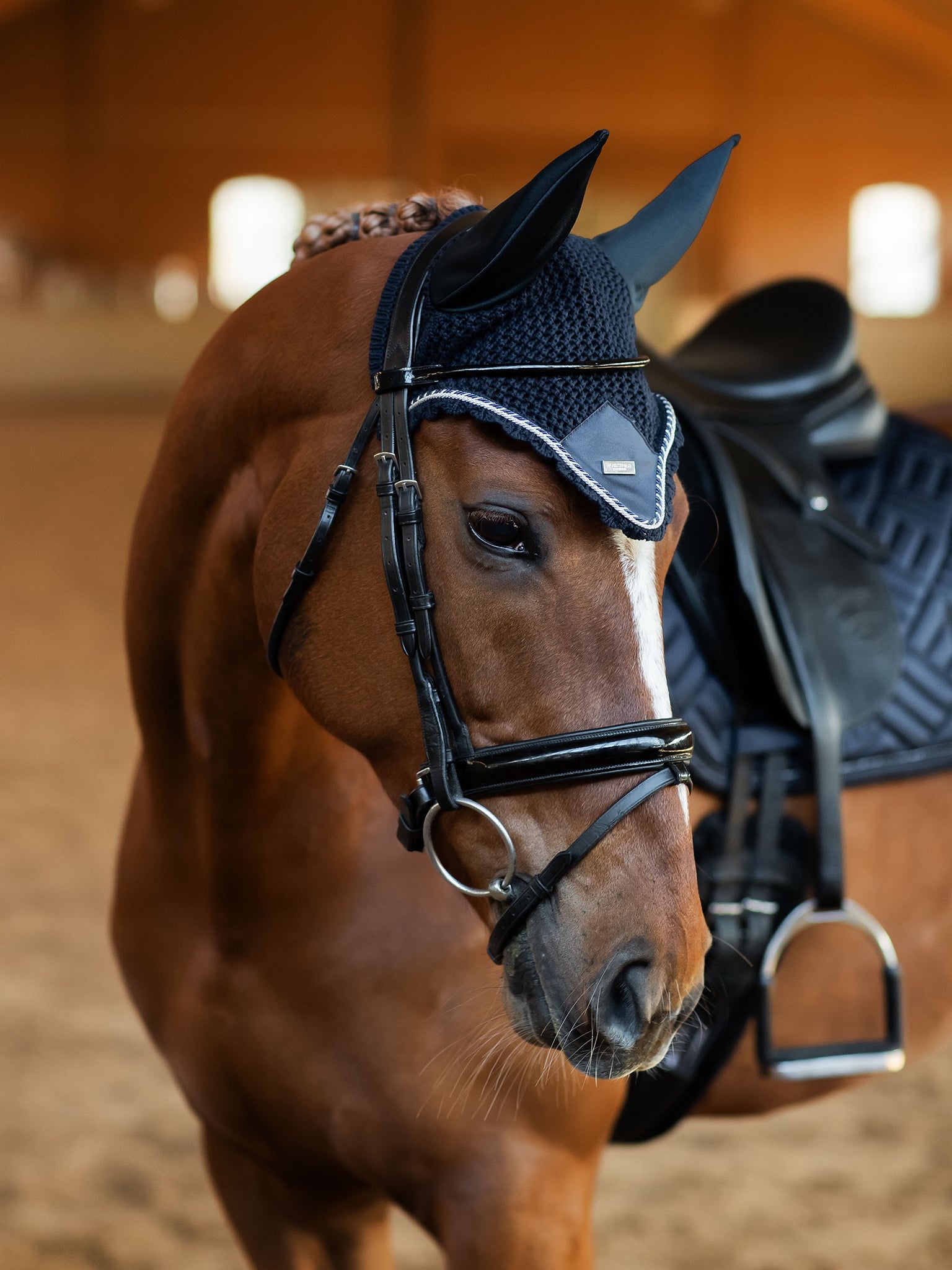 Equestrian Stockholm Ear Bonnet Midnight Blue - Equestrian Stockholm - Equiluxe Tack