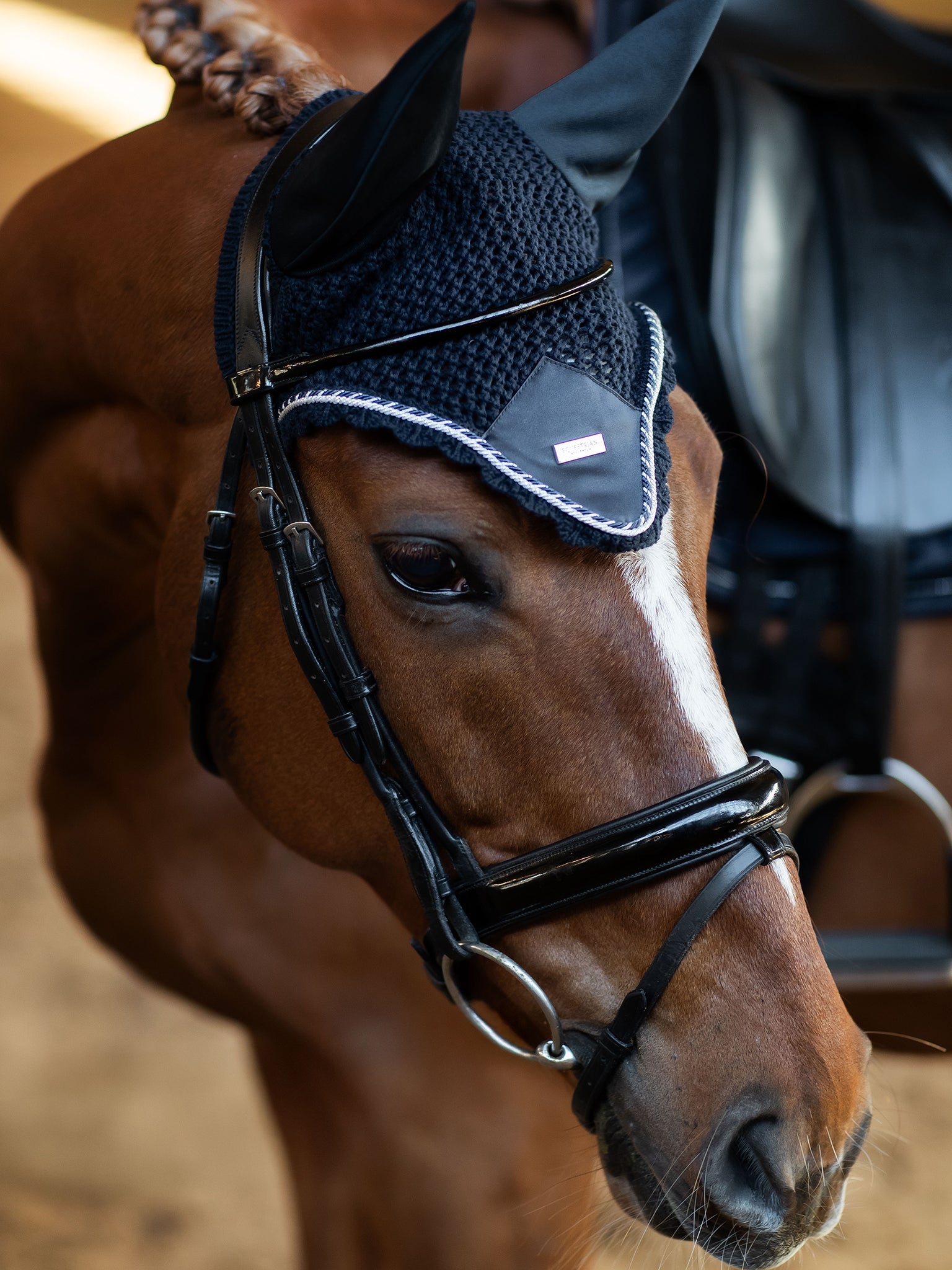 Equestrian Stockholm Ear Bonnet Midnight Blue - Equestrian Stockholm - Equiluxe Tack
