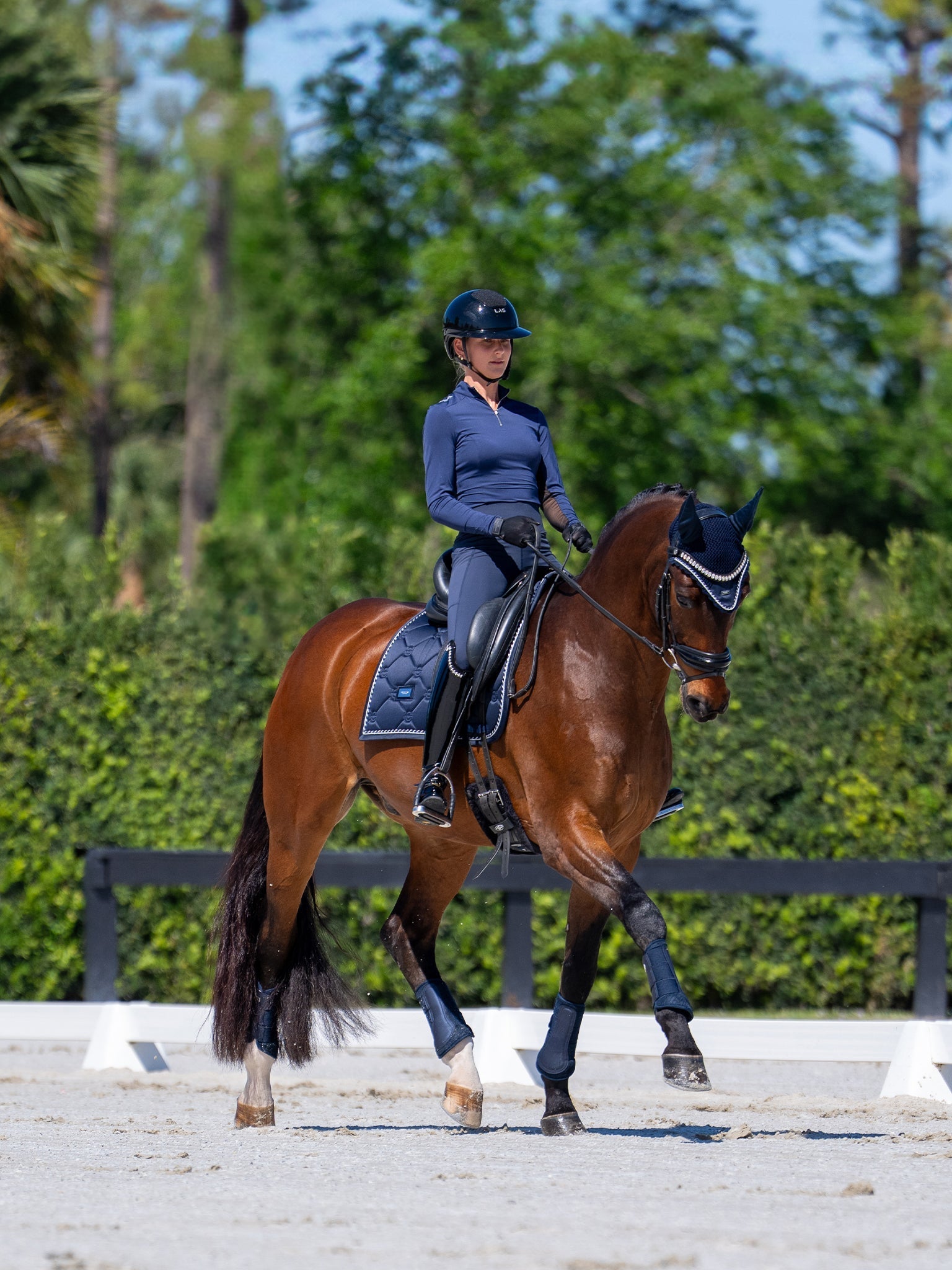 Equestrian Stockholm Ear Bonnet Midnight Blue - Equestrian Stockholm - Equiluxe Tack