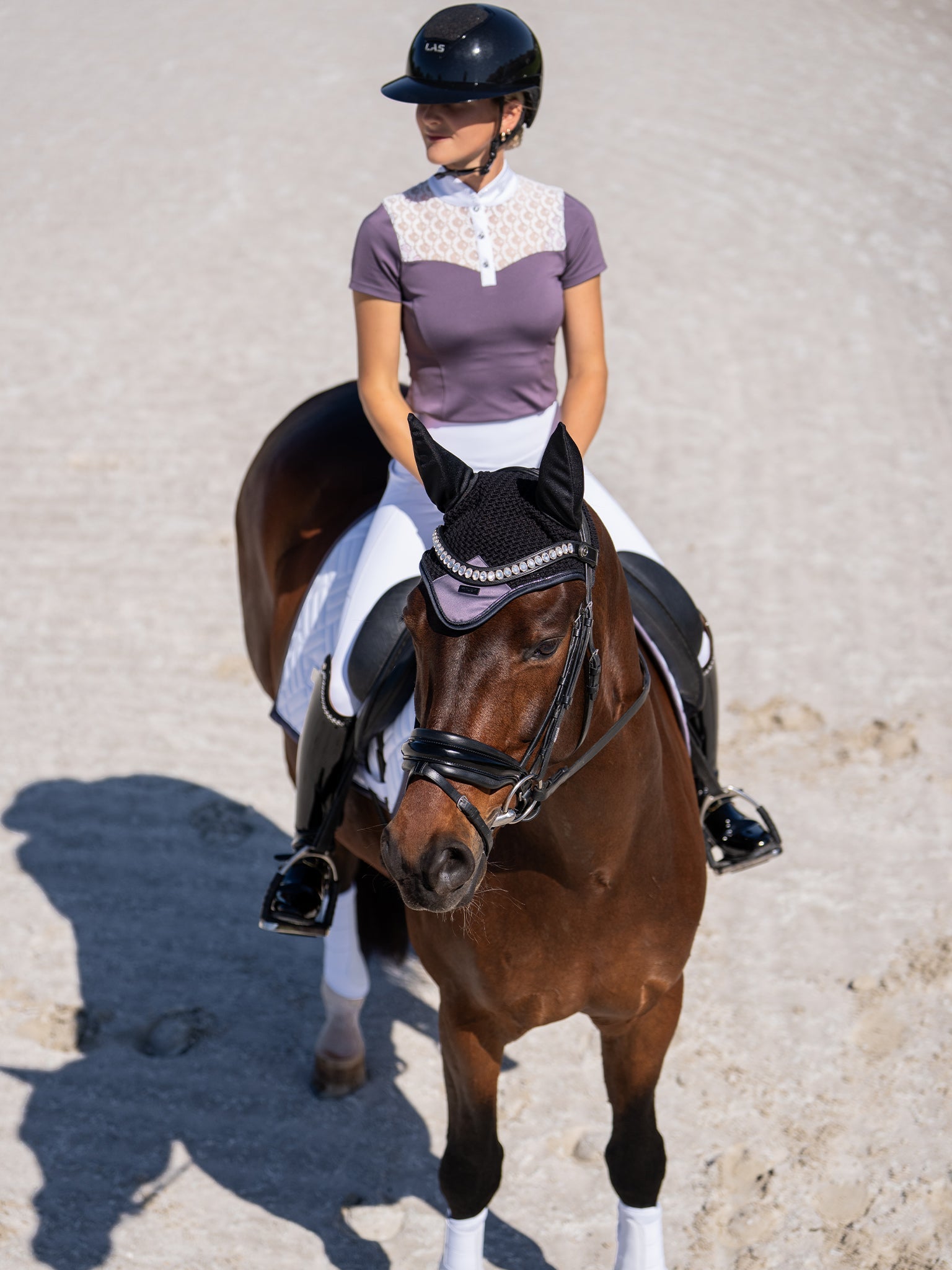 Equestrian Stockholm Ear Bonnet Modern Dark Violet - Equestrian Stockholm - Equiluxe Tack
